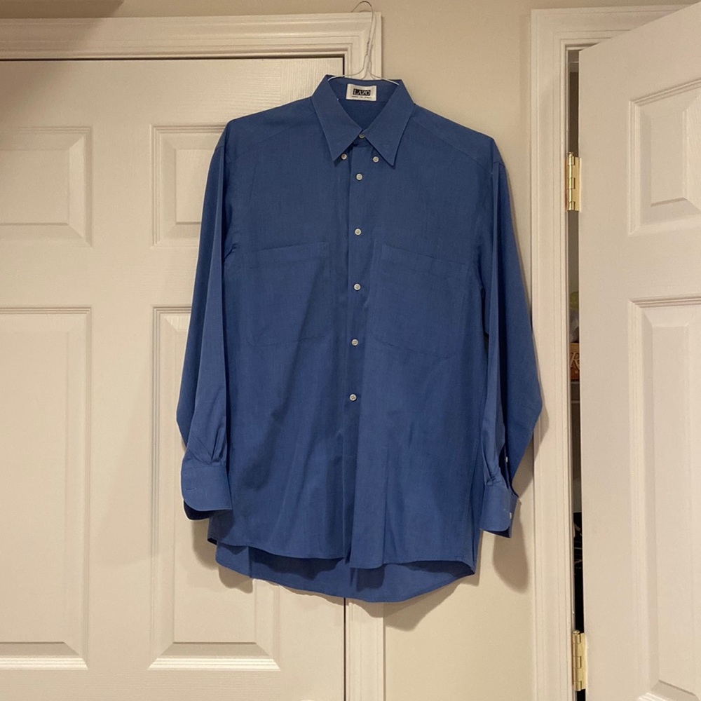 Lazo 100% cotton Mens blue shirt